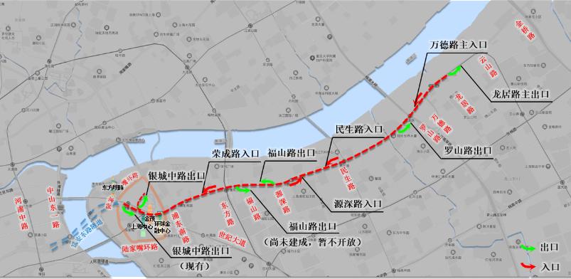 浦东大道地道全线建成将于12月23日24时通车